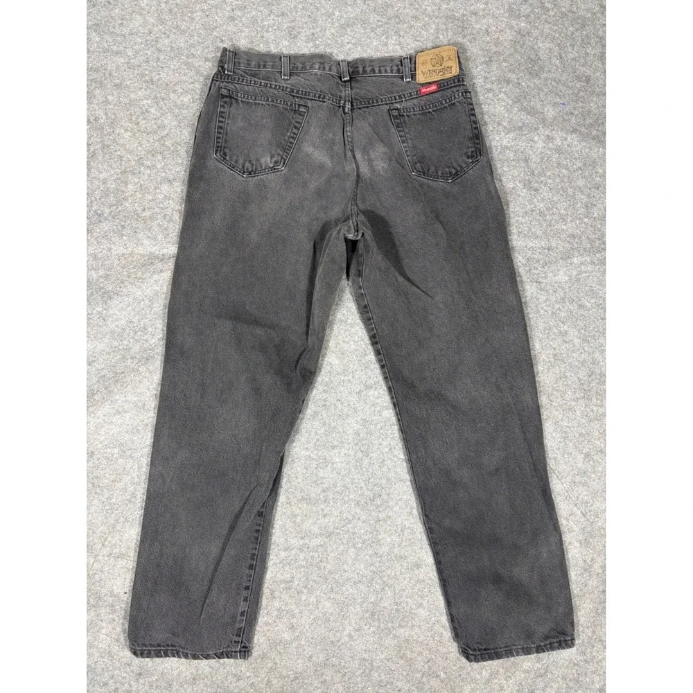 Wrangler Mens‎ Charcoal Wash Straight Leg Denim Jeans Size 36x30